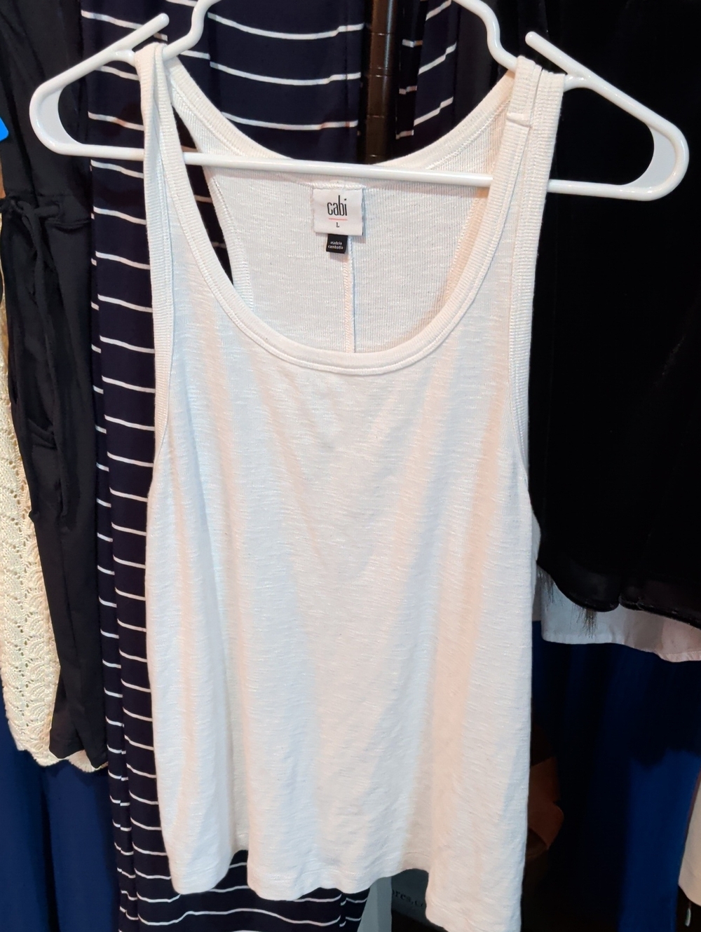 CAbi Cream Scoop Neck Tank Top